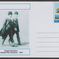 Mayling (Fantasy) Great Minds - Wright Brothers - glossy postal stationery card unused and fine