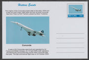 Mayling (Fantasy) Historic Events - Concorde - glossy postal stationery card unused and fine