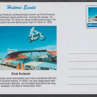 Mayling (Fantasy) Historic Events - Evel Knievel - glossy postal stationery card unused and fine