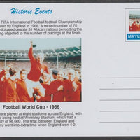 Mayling (Fantasy) Historic Events - Football World Cup 1966 - glossy postal stationery card unused and fine