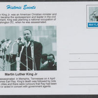 Mayling (Fantasy) Historic Events - Martin Luther King Jr - glossy postal stationery card unused and fine