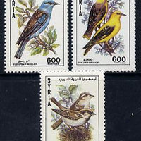 Syria 1991 Birds set of 3 unmounted mint, SG 1806-08