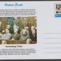 Mayling (Fantasy) Historic Events - Nuremberg Trials - glossy postal stationery card unused and fine