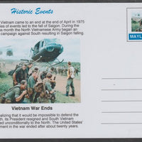 Mayling (Fantasy) Historic Events - Vietnam War Ends - glossy postal stationery card unused and fine
