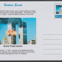 Mayling (Fantasy) Historic Events - World Trade Centre - glossy postal stationery card unused and fine