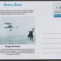 Mayling (Fantasy) Historic Events - Wright Brothers - glossy postal stationery card unused and fine
