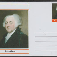 Palatine (Fantasy) Personalities - John Adams (2nd USA President) postal stationery card unused and fine