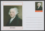 Palatine (Fantasy) Personalities - John Adams (2nd USA President) postal stationery card unused and fine