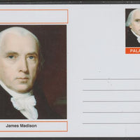 Palatine (Fantasy) Personalities - James Madison (4th USA President) postal stationery card unused and fine