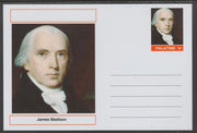 Palatine (Fantasy) Personalities - James Madison (4th USA President) postal stationery card unused and fine