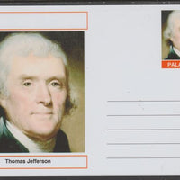 Palatine (Fantasy) Personalities - Thomas Jefferson (3rd USA President) postal stationery card unused and fine