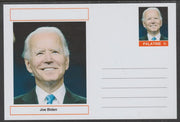 Palatine (Fantasy) Personalities - Joe Biden (46th USA President) postal stationery card unused and fine