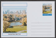 Chartonia (Fantasy) Landmarks - Central Park, New York postal stationery card unused and fine