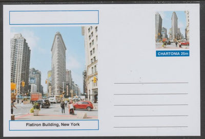 Chartonia (Fantasy) Landmarks - Flatiron Building, New York postal stationery card unused and fine
