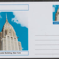 Chartonia (Fantasy) Landmarks - Chrysler Building, New York postal stationery card unused and fine