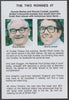 Cinderella - The Two Ronnies #07 Glossy card 150 x 100 mm showing Ronnie B & Ronnie C and 4 of their humorous news items