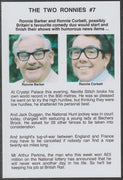Cinderella - The Two Ronnies #07 Glossy card 150 x 100 mm showing Ronnie B & Ronnie C and 4 of their humorous news items
