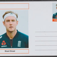 Palatine (Fantasy) Personalities - Stuart Broad (cricket) postal stationery card unused and fine