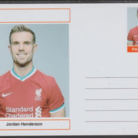 Palatine (Fantasy) Personalities - Jordan Henderson (football) postal stationery card unused and fine