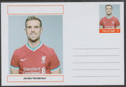 Palatine (Fantasy) Personalities - Jordan Henderson (football) postal stationery card unused and fine