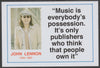 Famous Quotations - John Lennon on 6x4 in (150 x 100 mm) glossy card, unused and fine