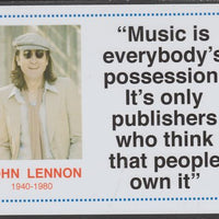 Famous Quotations - John Lennon on 6x4 in (150 x 100 mm) glossy card, unused and fine