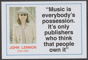 Famous Quotations - John Lennon on 6x4 in (150 x 100 mm) glossy card, unused and fine