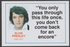 Famous Quotations - Elvis Presley on 6x4 in (150 x 100 mm) glossy card, unused and fine