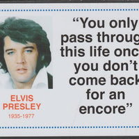 Famous Quotations - Elvis Presley on 6x4 in (150 x 100 mm) glossy card, unused and fine