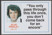 Famous Quotations - Elvis Presley on 6x4 in (150 x 100 mm) glossy card, unused and fine