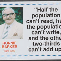 Famous Quotations - Ronnie Barker on 6x4 in (150 x 100 mm) glossy card, unused and fine