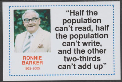 Famous Quotations - Ronnie Barker on 6x4 in (150 x 100 mm) glossy card, unused and fine