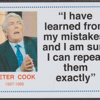 Famous Quotations - Peter Cook on 6x4 in (150 x 100 mm) glossy card, unused and fine