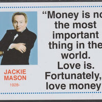 Famous Quotations - Jackie Mason on 6x4 in (150 x 100 mm) glossy card, unused and fine
