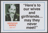 Famous Quotations - Groucho Marks on 6x4 in (150 x 100 mm) glossy card, unused and fine