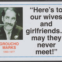 Famous Quotations - Groucho Marks on 6x4 in (150 x 100 mm) glossy card, unused and fine