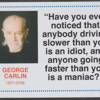 Famous Quotations - George Carlin on 6x4 in (150 x 100 mm) glossy card, unused and fine