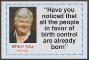 Famous Quotations - Benny Hill on 6x4 in (150 x 100 mm) glossy card, unused and fine
