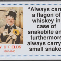 Famous Quotations - W C Fields on 6x4 in (150 x 100 mm) glossy card, unused and fine