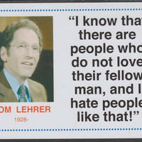 Famous Quotations - Tom Lehrer on 6x4 in (150 x 100 mm) glossy card, unused and fine