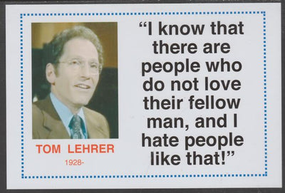 Famous Quotations - Tom Lehrer on 6x4 in (150 x 100 mm) glossy card, unused and fine