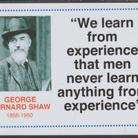 Famous Quotations - George Bernard Shaw on 6x4 in (150 x 100 mm) glossy card, unused and fine
