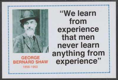 Famous Quotations - George Bernard Shaw on 6x4 in (150 x 100 mm) glossy card, unused and fine