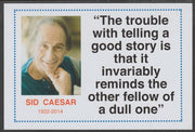Famous Quotations - Sid Caesar on 6x4 in (150 x 100 mm) glossy card, unused and fine