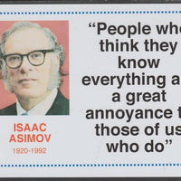 Famous Quotations - Isaac Asimov on 6x4 in (150 x 100 mm) glossy card, unused and fine