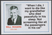 Famous Quotations - Will Rogers on 6x4 in (150 x 100 mm) glossy card, unused and fine