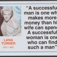 Famous Quotations - Lana Turner on 6x4 in (150 x 100 mm) glossy card, unused and fine