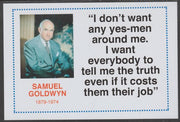 Famous Quotations - Samuel Goldwyn on 6x4 in (150 x 100 mm) glossy card, unused and fine