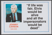 Famous Quotations - Johnny Carson on 6x4 in (150 x 100 mm) glossy card, unused and fine