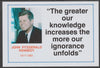 Famous Quotations - John F Kennedy on 6x4 in (150 x 100 mm) glossy card, unused and fine